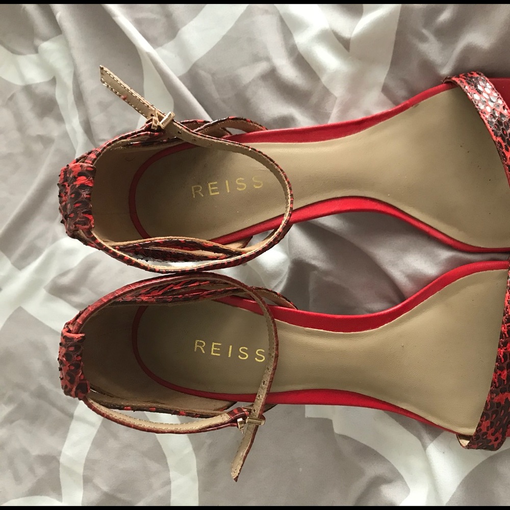 Reiss coral heels